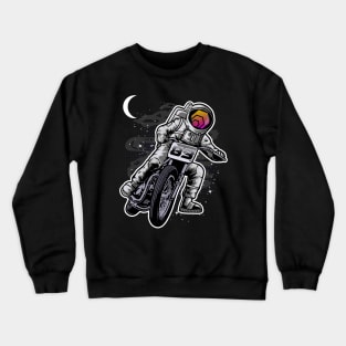 Astronaut Motorbike HEX Coin To The Moon Crypto Token Cryptocurrency Wallet Birthday Gift For Men Women Kids Crewneck Sweatshirt